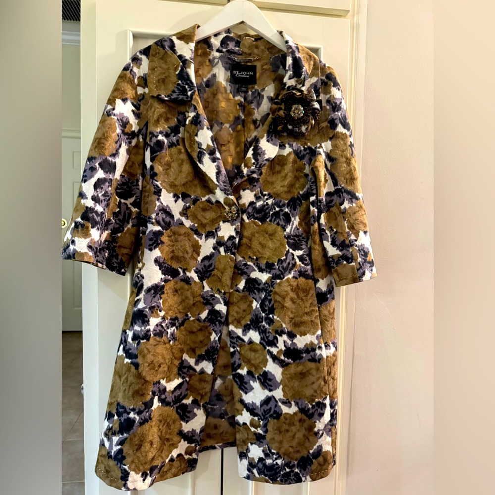 Coat Duster Parka St John Couture Duster